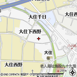 京都府京田辺市大住下西野周辺の地図