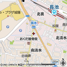 京都府城陽市長池北清水49周辺の地図