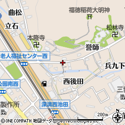 愛知県額田郡幸田町深溝下屋敷周辺の地図