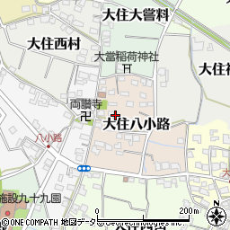 京都府京田辺市大住八小路周辺の地図