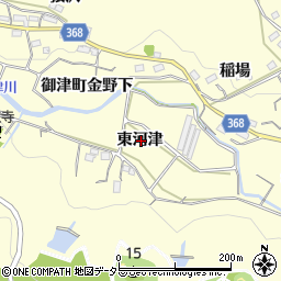 愛知県豊川市御津町金野東河津周辺の地図