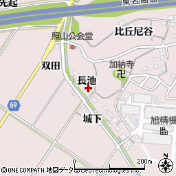 愛知県豊橋市賀茂町長池周辺の地図