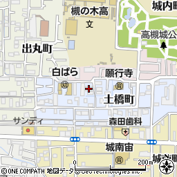 大阪府高槻市土橋町1-16周辺の地図