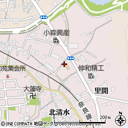京都府城陽市長池周辺の地図