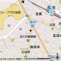 京都府城陽市長池北清水48-6周辺の地図