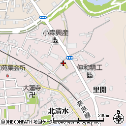 京都府城陽市長池周辺の地図