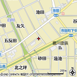 豊川植物園周辺の地図