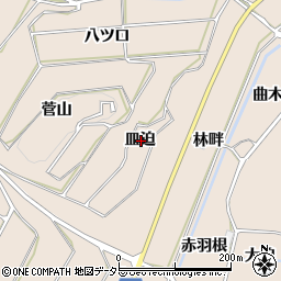 愛知県額田郡幸田町深溝皿迫周辺の地図