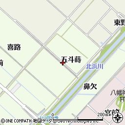 愛知県西尾市徳永町五斗蒔周辺の地図