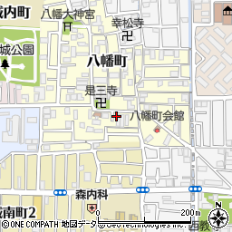大阪府高槻市八幡町周辺の地図
