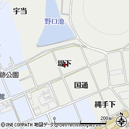 愛知県豊川市野口町堤下周辺の地図