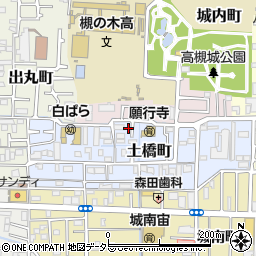 大阪府高槻市土橋町2-3周辺の地図
