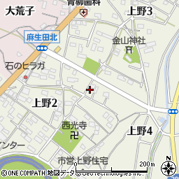 愛知県豊川市上野周辺の地図