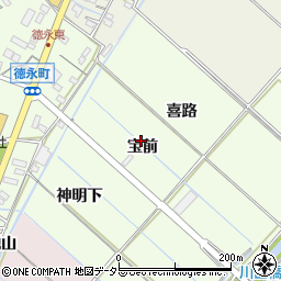 愛知県西尾市徳永町宝前周辺の地図