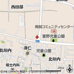 京都府城陽市富野西田部周辺の地図