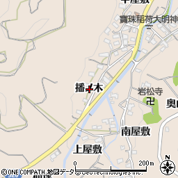 愛知県額田郡幸田町桐山播ノ木周辺の地図
