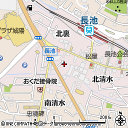 京都府城陽市長池北清水51周辺の地図