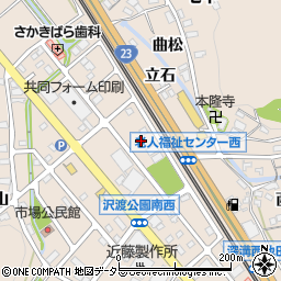 愛知県額田郡幸田町深溝沢渡周辺の地図