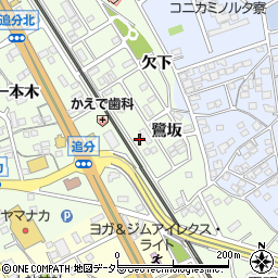 愛知県豊川市御油町鷺坂46周辺の地図