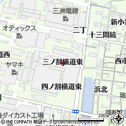 愛知県西尾市寺津町三ノ割横道東周辺の地図