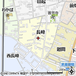 愛知県知多郡武豊町長峰周辺の地図