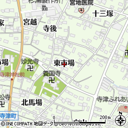 愛知県西尾市寺津町東市場周辺の地図
