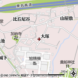 愛知県豊橋市賀茂町大塚周辺の地図