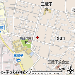 愛知県豊川市三蔵子町宮前周辺の地図