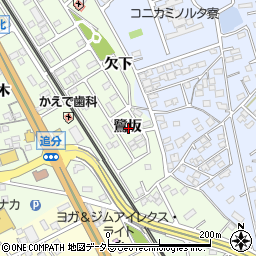 愛知県豊川市御油町鷺坂周辺の地図
