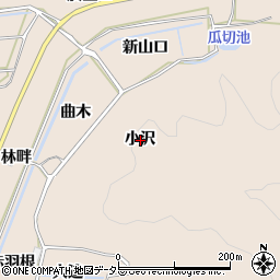 愛知県額田郡幸田町深溝小沢周辺の地図