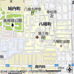 大阪府高槻市八幡町2-27周辺の地図