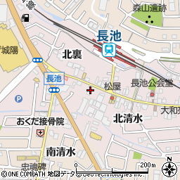 京都府城陽市長池北清水30周辺の地図