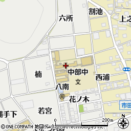 豊川市立中部中学校周辺の地図