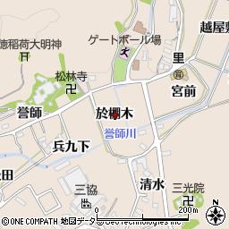 愛知県額田郡幸田町深溝於棚木周辺の地図