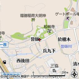 愛知県額田郡幸田町深溝誉師周辺の地図