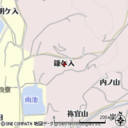 愛知県西尾市吉良町駮馬鎌ケ入周辺の地図