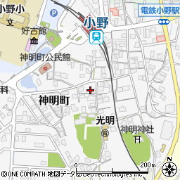 兵庫県小野市神明町274-3周辺の地図