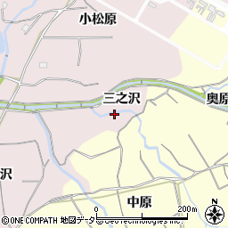 愛知県豊橋市石巻西川町三之沢周辺の地図
