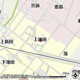 愛知県西尾市須脇町上池田周辺の地図