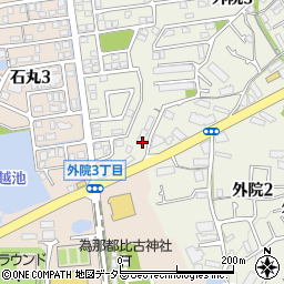 大阪府箕面市外院3丁目1-13周辺の地図