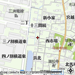 愛知県西尾市寺津町除地周辺の地図