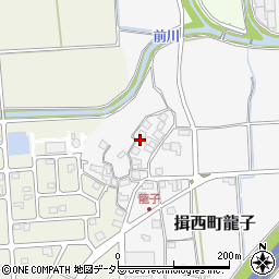 兵庫県たつの市揖西町龍子周辺の地図