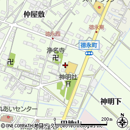 愛知県西尾市徳永町東側周辺の地図