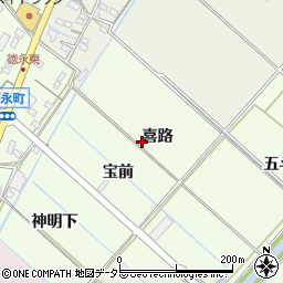 愛知県西尾市徳永町周辺の地図