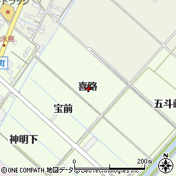 愛知県西尾市徳永町喜路周辺の地図