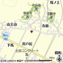 愛知県西尾市吉良町岡山井戸尻1周辺の地図
