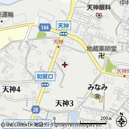 三重県亀山市天神周辺の地図
