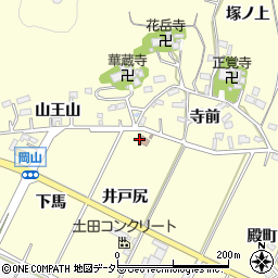 愛知県西尾市吉良町岡山井戸尻2周辺の地図