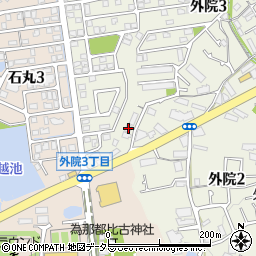 大阪府箕面市外院3丁目1-16周辺の地図