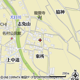 京都府綴喜郡宇治田原町南東所周辺の地図